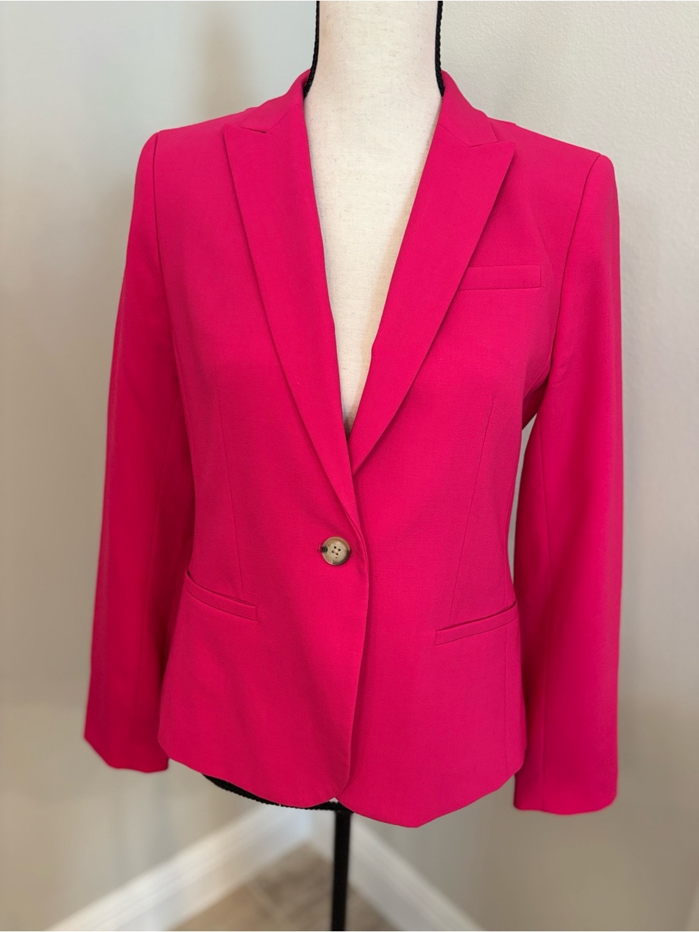 Banana Republic Bright Pink Single-Button Blazer